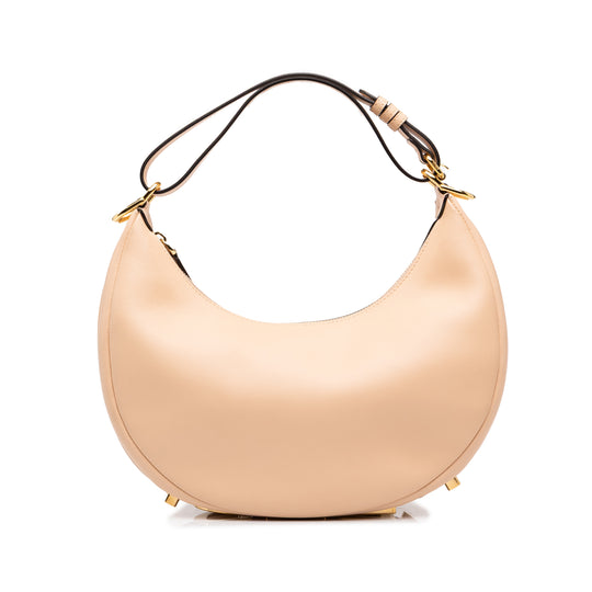 Fendi Fendigraphy Hobo Small Pink Calfskin Gold