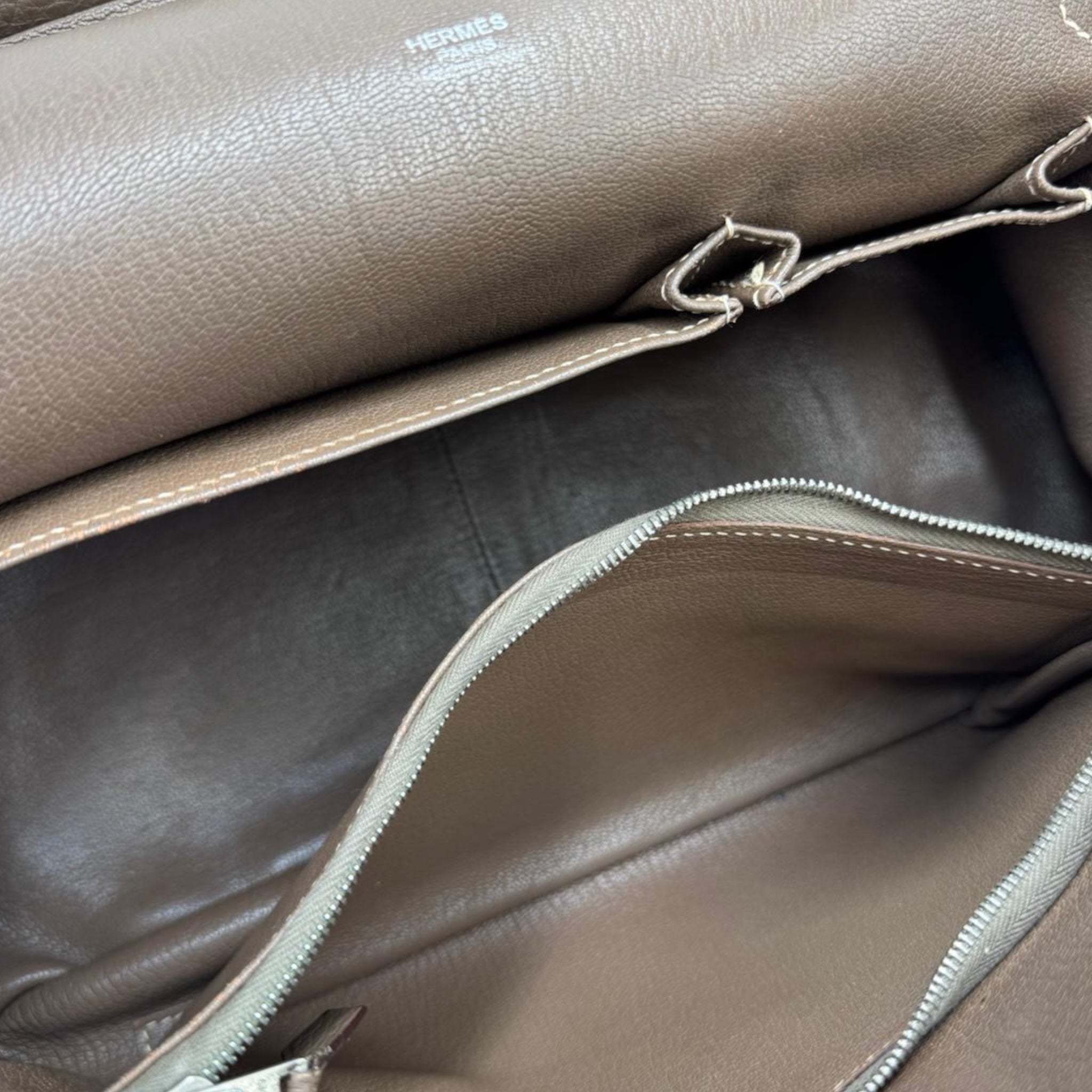 Hermès Jypsiere 34 Gray Clemence Palladium