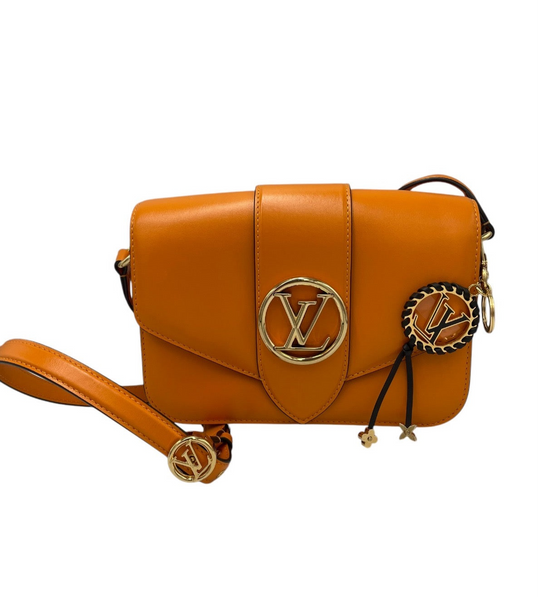 Louis Vuitton Pont 9 Orange Leather