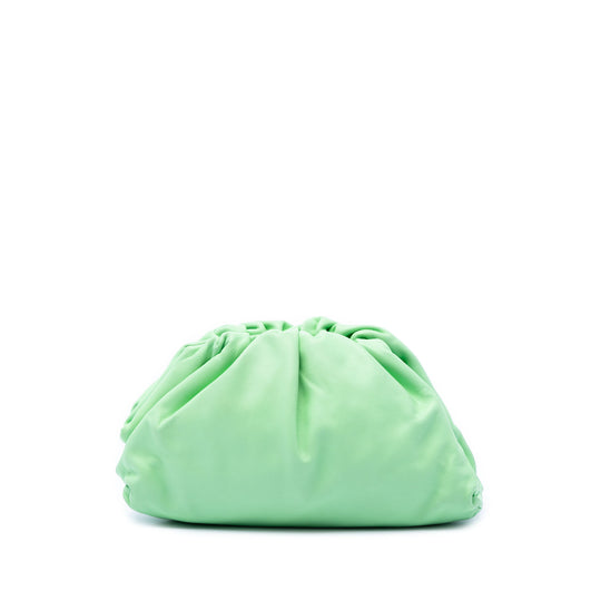 Bottega Veneta Pouch Teen Green Lambskin Leather