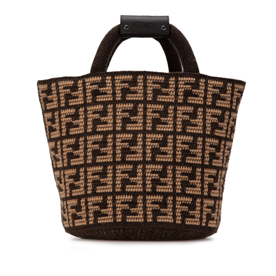 Fendi Zucca Shopping Tote Brown Cashmere