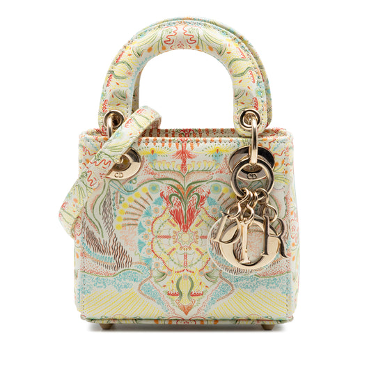 Dior Lady Dior Micro White Calfskin