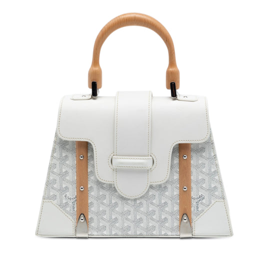 Goyard Saigon PM White Coated Canvas Calfskin
