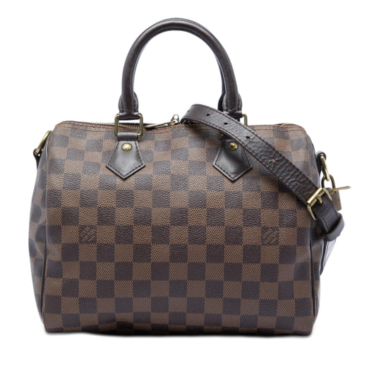 Louis Vuitton Speedy 25 Bandouliere Damier Ebene Canvas