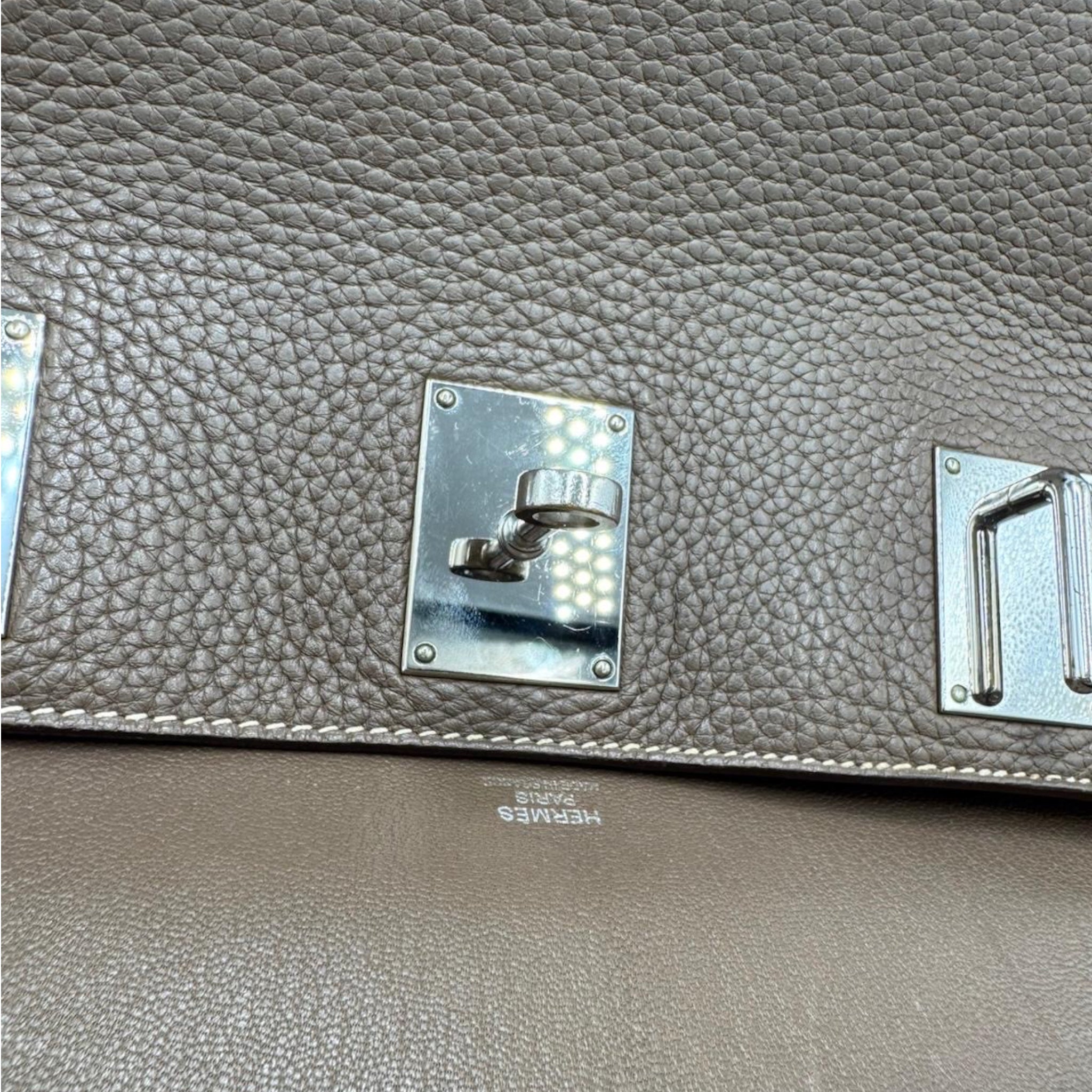 Hermès Jypsiere 34 Gray Clemence Palladium