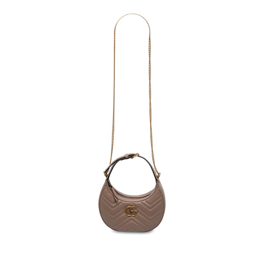 Gucci GG Marmont Mini Brown Matelasse Calfskin