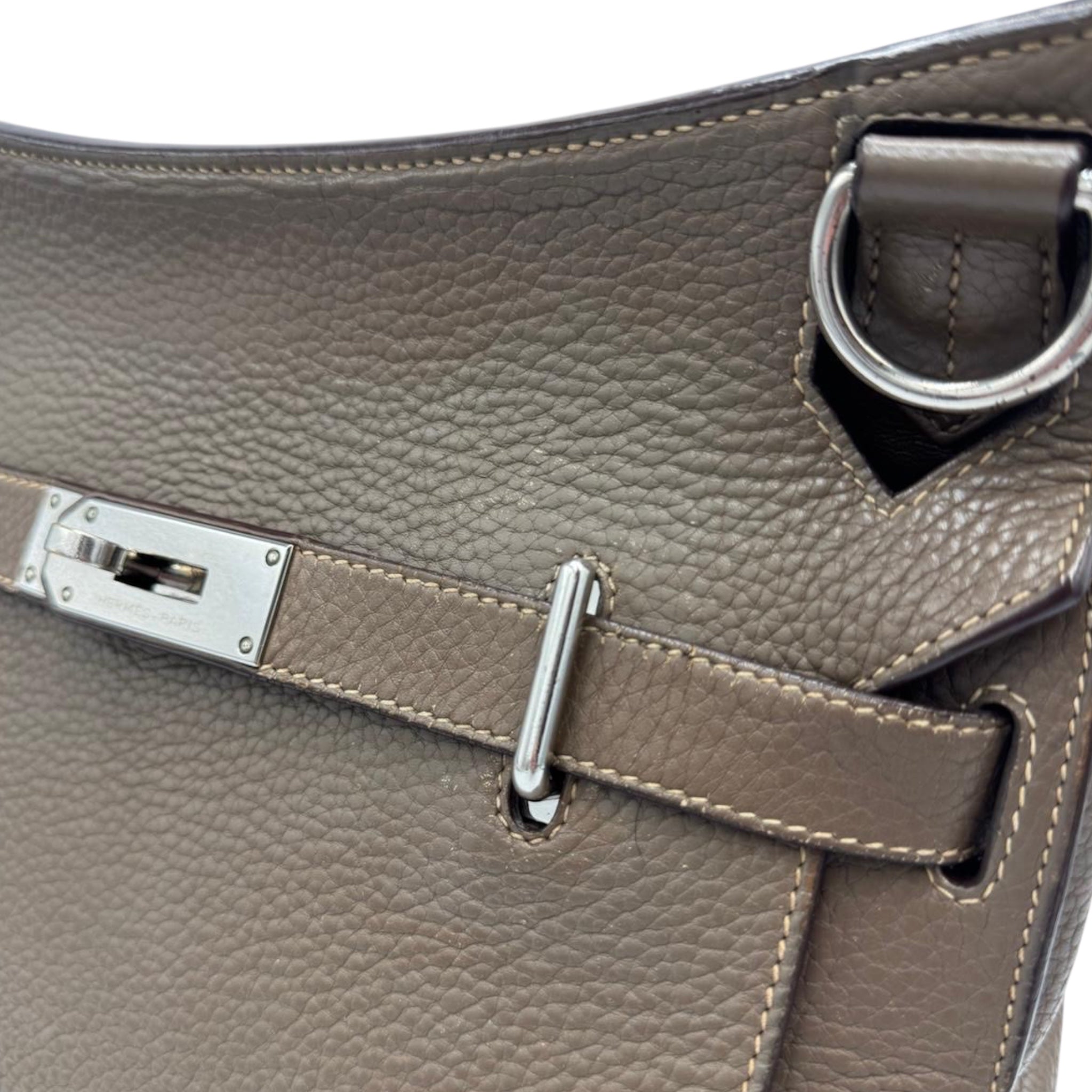 Hermès Jypsiere 34 Gray Clemence Palladium