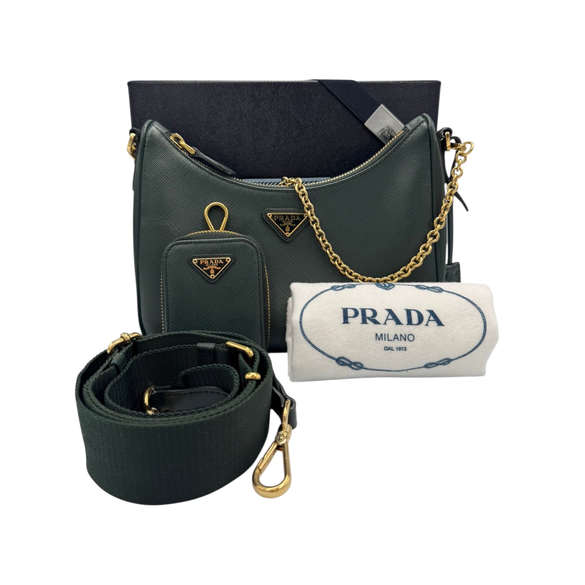 Prada Re-Edition 2005 Beige Saffiano