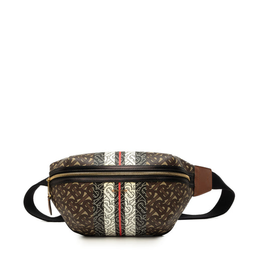 Burberry Sonny Belt Bag Brown Coated Canvas