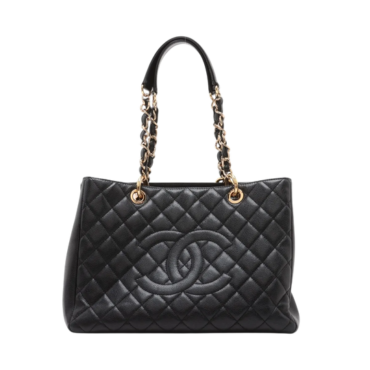 Chanel GST Black Caviar Gold