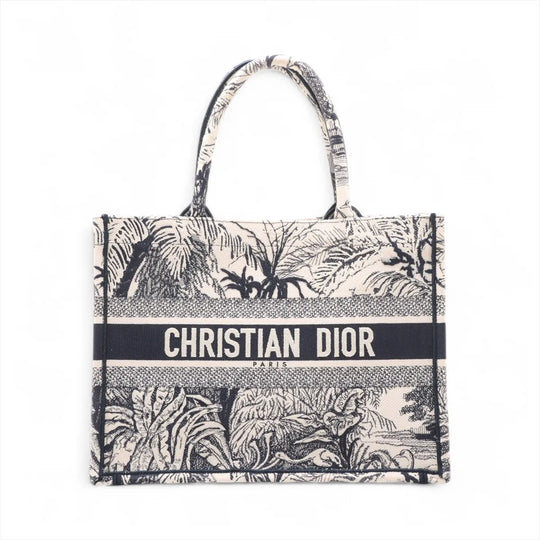 Dior Book Tote Medium Toile de Jouy Navy Canvas
