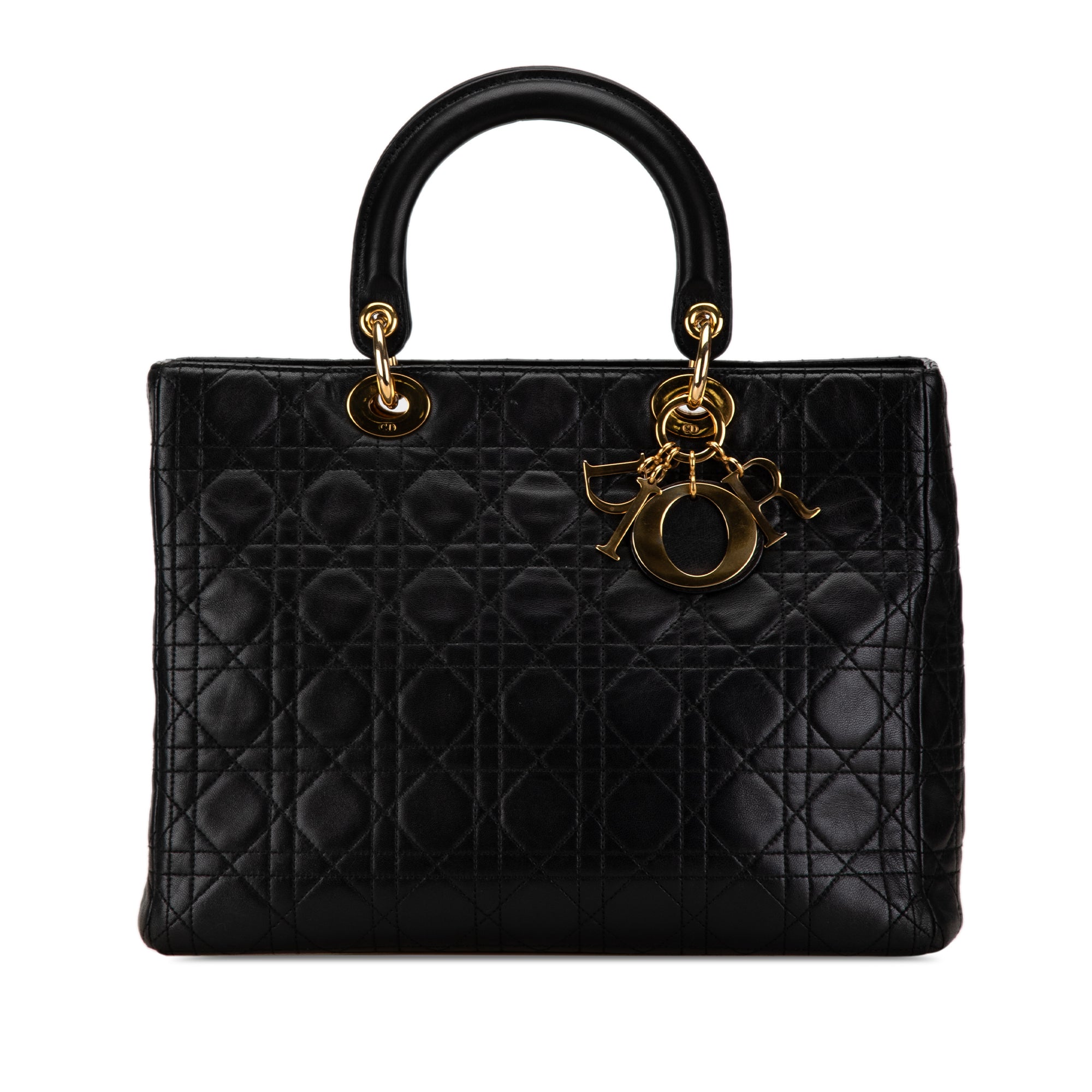 Dior Lady Dior Large Black Cannage Lambskin