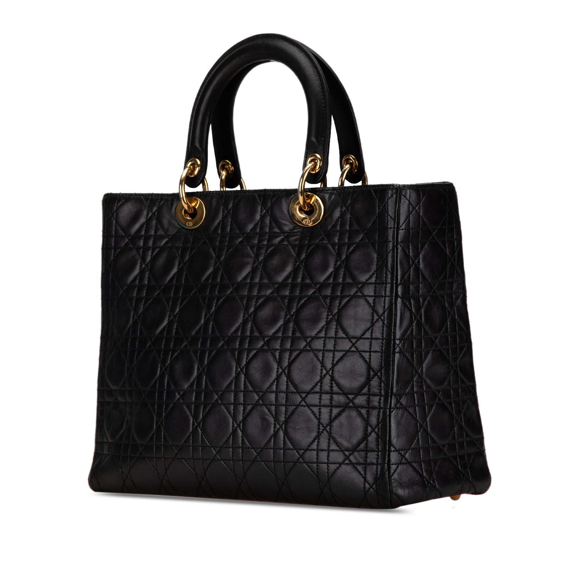 Dior Lady Dior Large Black Cannage Lambskin