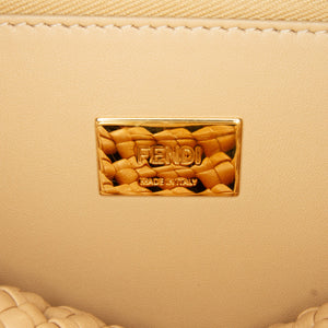 Fendi Peekabo Beige Woven Leather