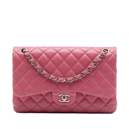 Chanel Classic Double Flap Jumbo Pink Lambskin