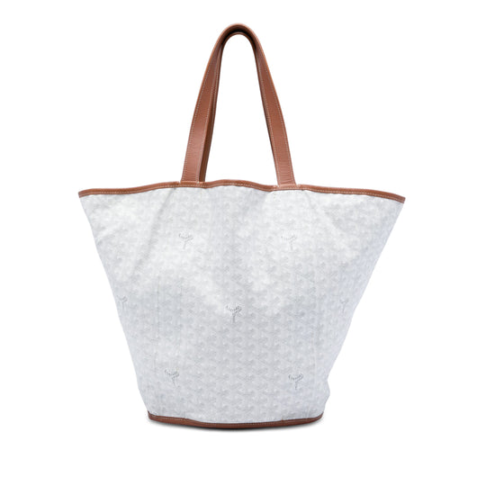 Goyard Belharra Tote White Goyardine Canvas