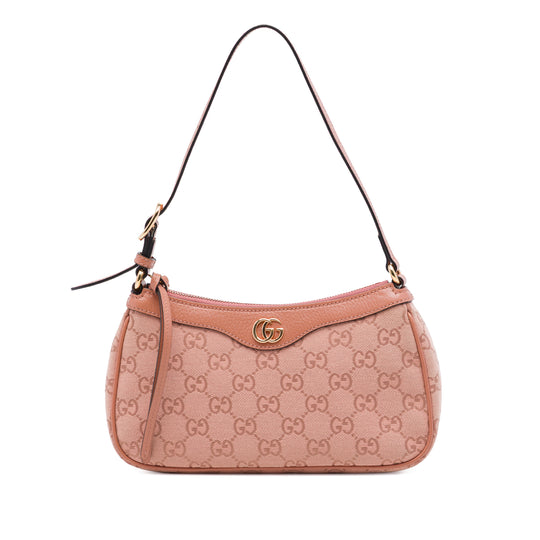 Gucci Ophidia Small Pink GG Canvas Calfskin