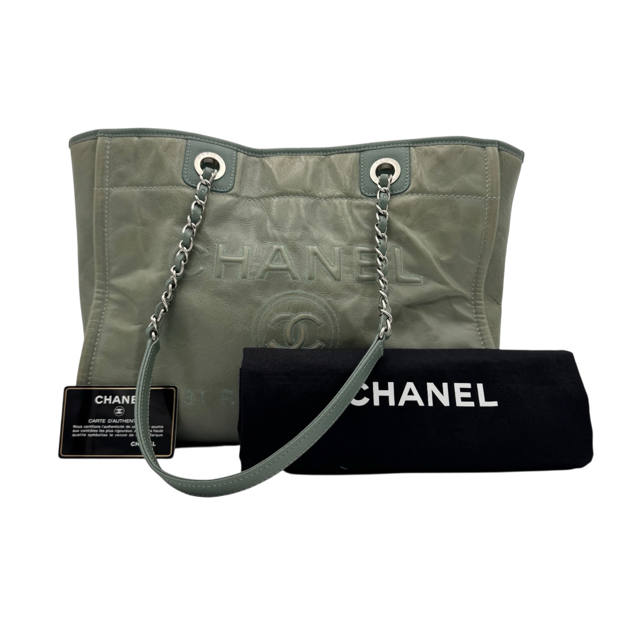 Chanel Tote Bag Black Coated Canvas