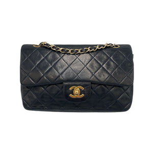 Chanel Classic Double Flap Small Marine Blue Lambskin Gold