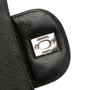 Chanel Classic Double Flap Maxi Black Caviar Silver