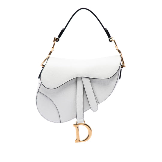 Dior Saddle Mini White Calfskin