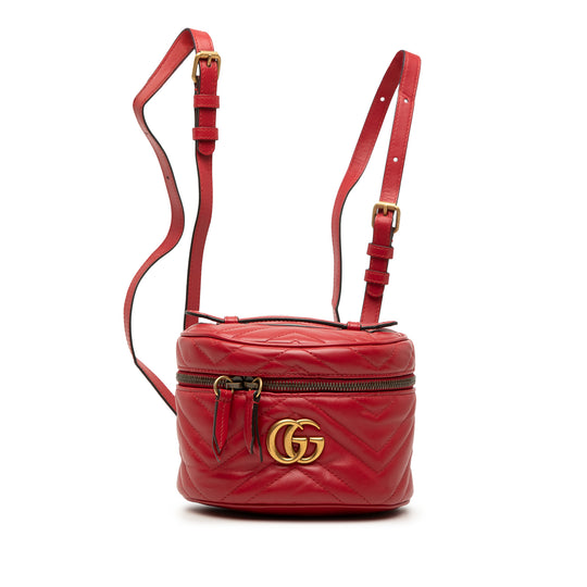 Gucci GG Marmont Mini Backpack Red Calfskin