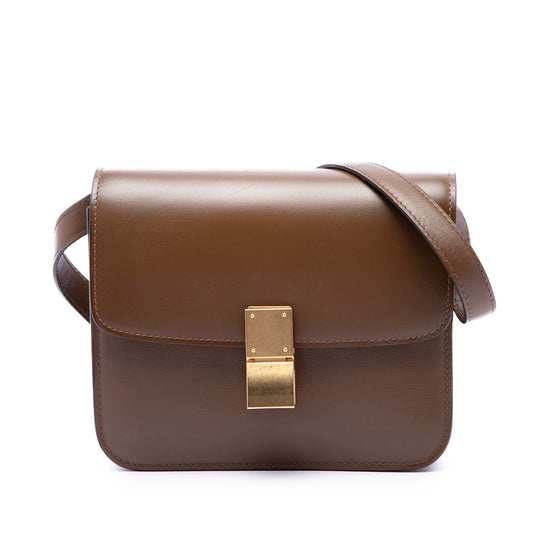 Celine Classic Box Teen Brown Calfskin
