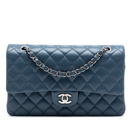 Chanel Classic Double Flap Medium Blue Caviar