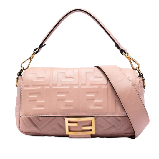 Fendi Zucca Baguette Pink Calfskin