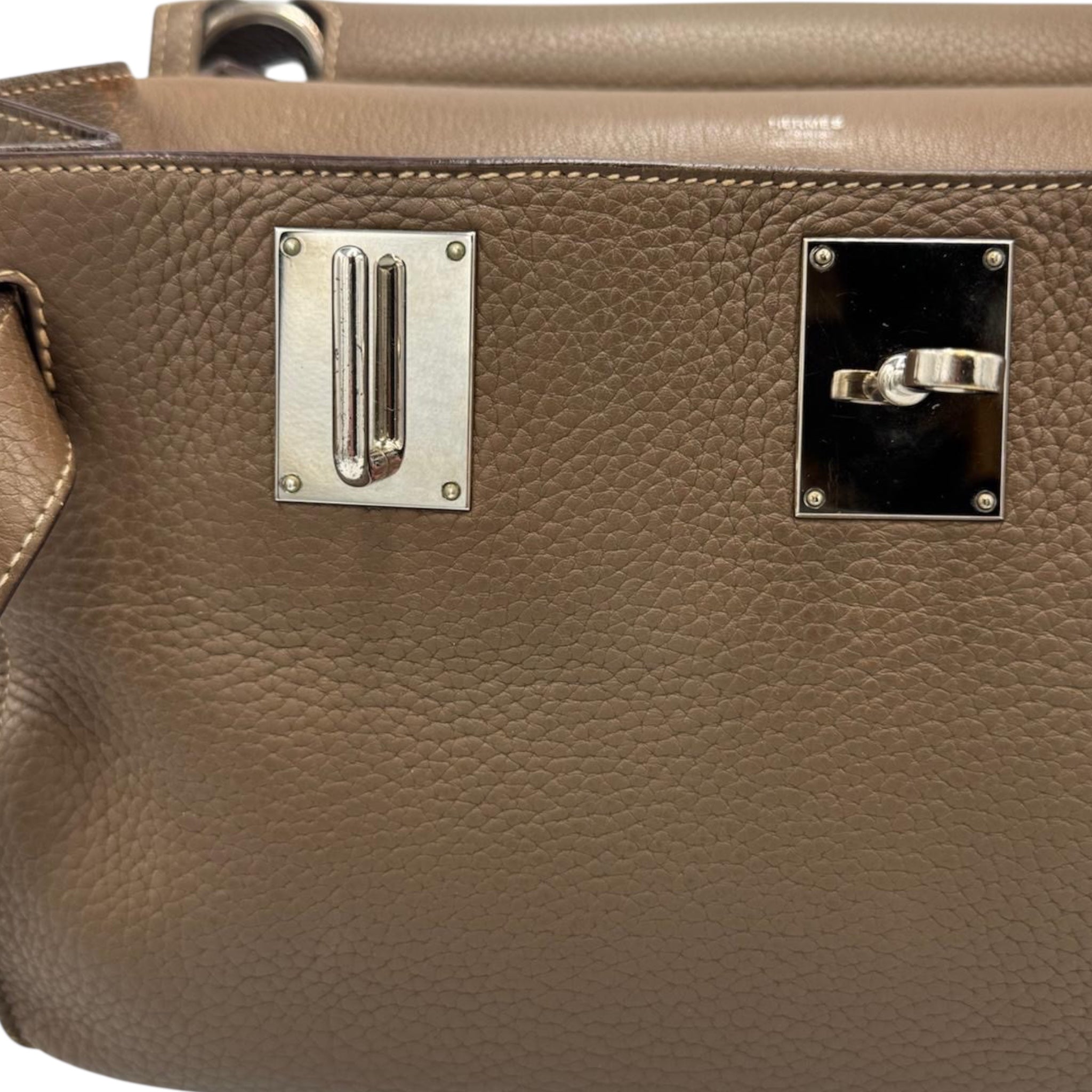 Hermès Jypsiere 34 Gray Clemence Palladium