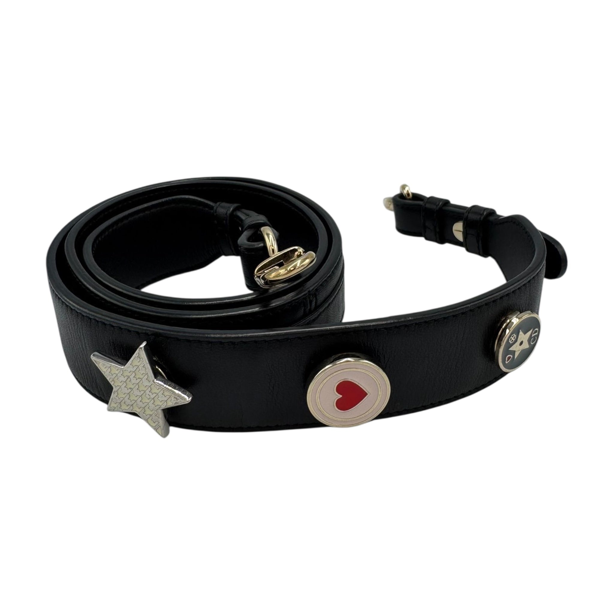 Dior Lady Dior Medium Black Lambskin Gold