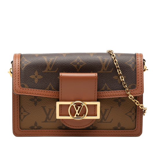 Louis Vuitton Dauphine Wallet on Chain Monogram Reverse Canvas