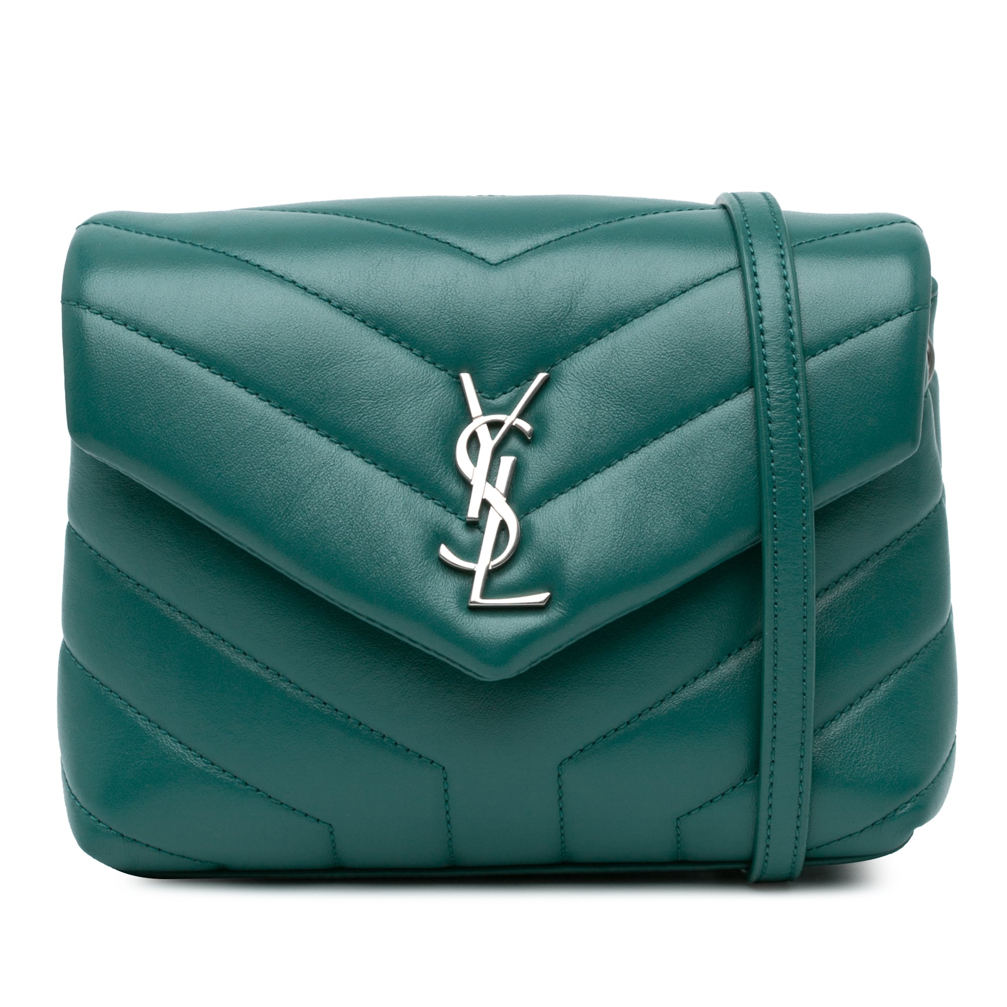 Yves Saint Laurent LouLou Toy Green Leather