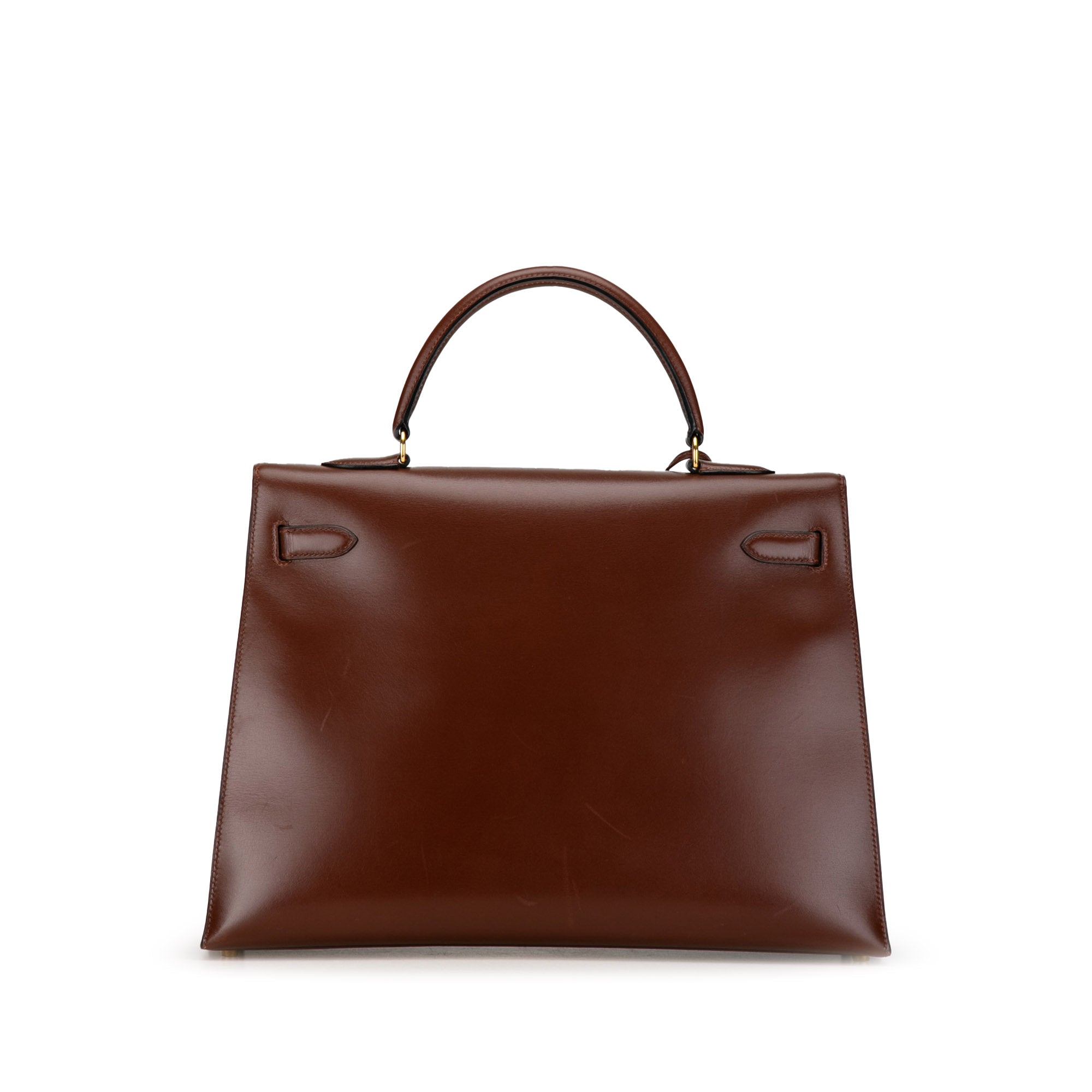 Hermès Kelly Sellier 35 Brown Noisette Box Calf