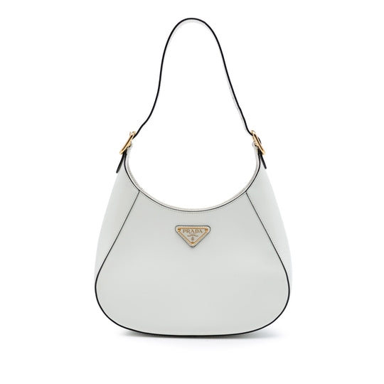 Prada Cleo Medium White Calfskin