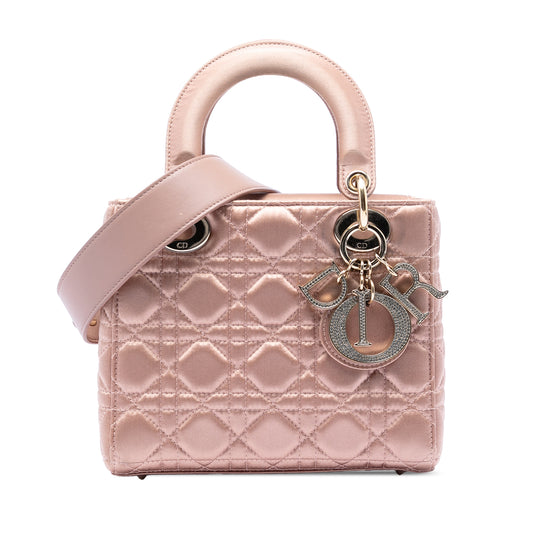 Dior Lady Dior Small Pink Satin