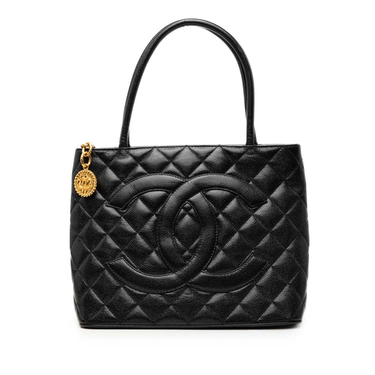 Chanel Medallion Tote Black Caviar