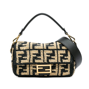 Fendi Baguette Brown Zucca Raffia