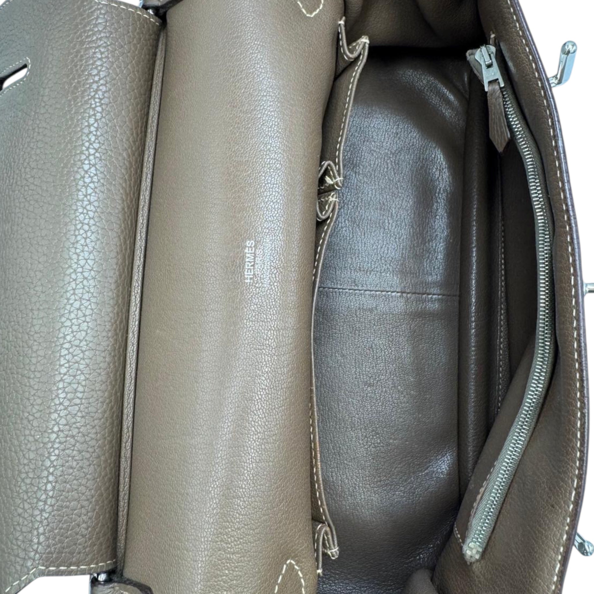 Hermès Jypsiere 34 Gray Clemence Palladium