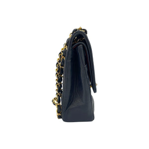Chanel Classic Double Flap Small Blue Lambskin Gold