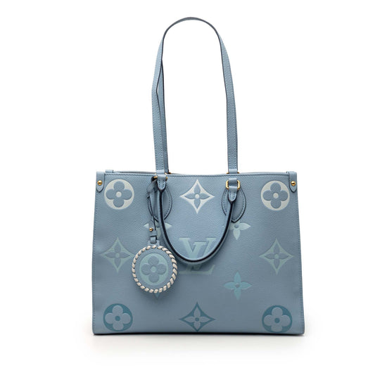 Louis Vuitton Onthego MM Blue Monogram Empreinte