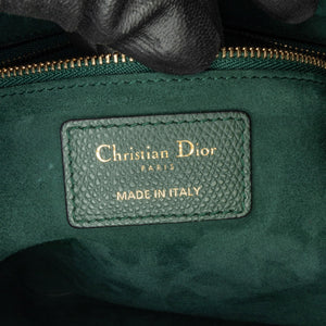 Dior Lady D-Sire Large Green Calfskin Gold