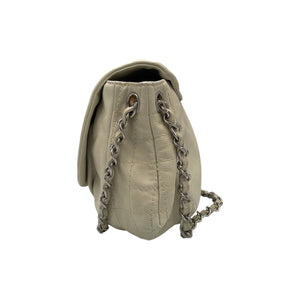 Chanel Halfmoon WOC Vintage White Caviar Silver