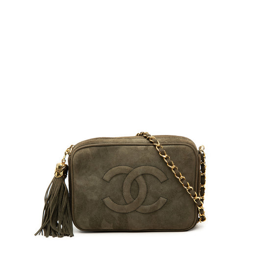 Chanel CC Tassel Camera Brown Suede