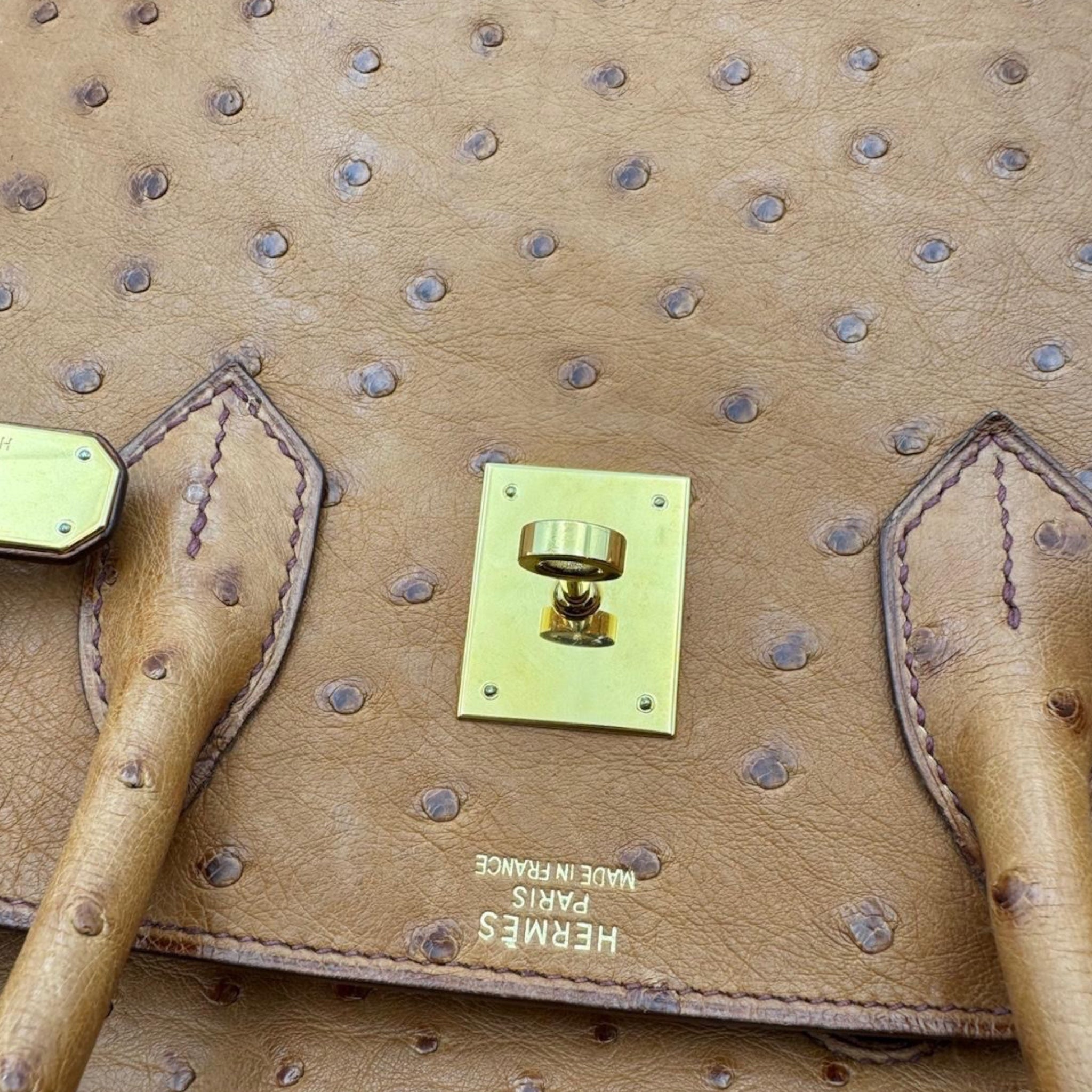 Hermès Birkin 30 Olive Vert Ostrich Palladium