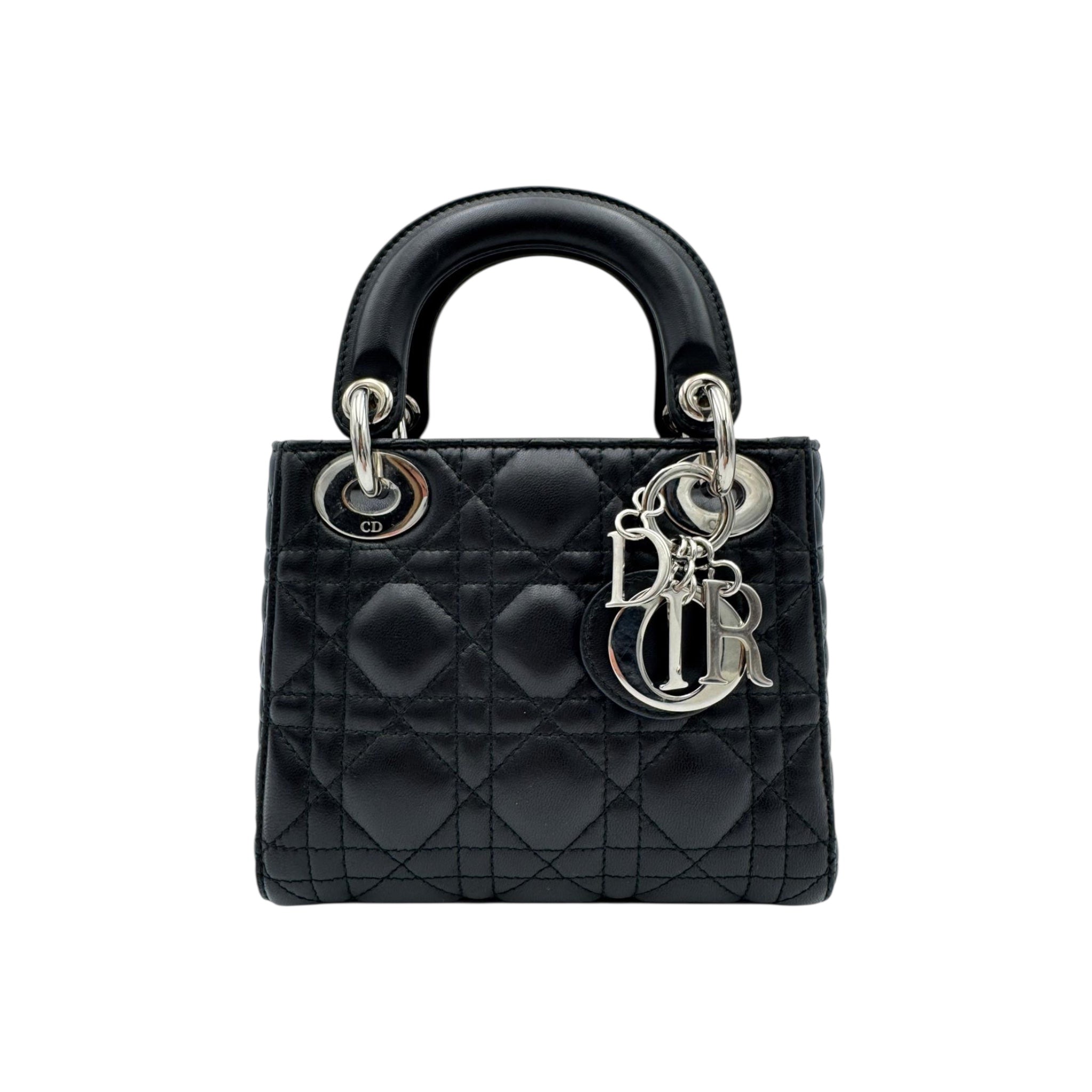 Dior Lady Dior Mini Black Studded Lambskin