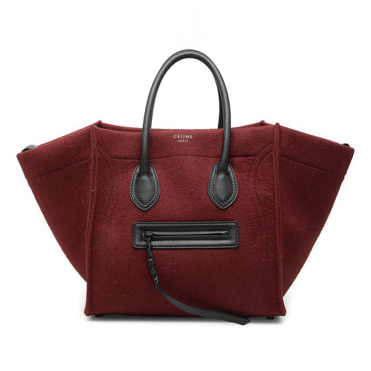 Celine Phantom Luggage Medium Red Wool