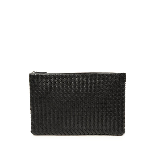 Bottega Veneta Intrecciato Clutch Black Nappa Leather