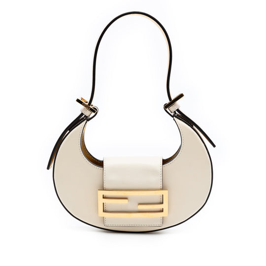 Fendi Cookie Hobo Mini White Calfskin