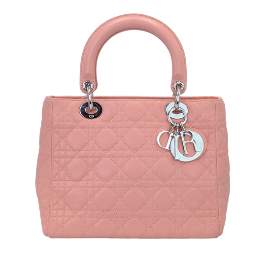 Dior Lady Dior Medium Pink Cannage Lambskin